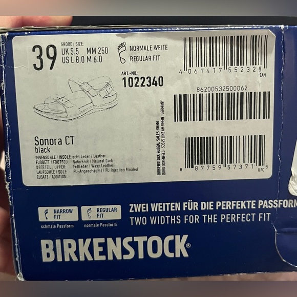 Birkenstock Sonora CT Black Sandals with Buckles size 39 New in box - Picture 10 of 11